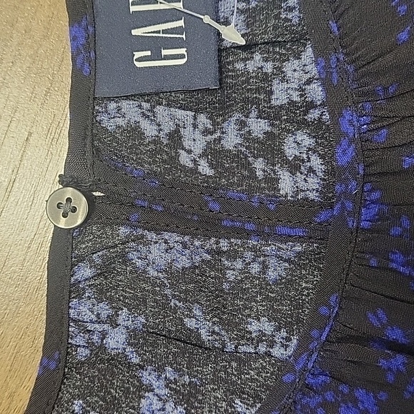 GAP Women’s LENZING ECOVERO Cutout Floral Blue/Black Midi Dress NWT-Size XL - Picture 9 of 17